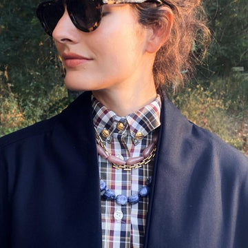 Collar Sortalita natural Azul