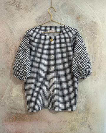 Blusa Sofia cuadros azul