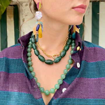 Collar Aventurina verde bolas