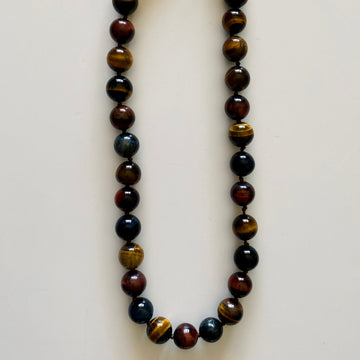 Collar Ojo de tigre Bolas