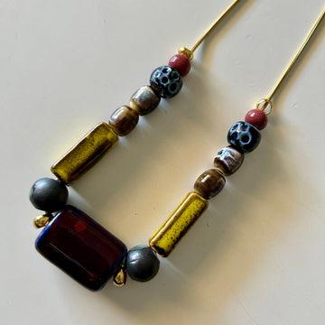 Collar cerámica Mix berenjena