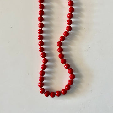 Collar Agatha rojo bolas