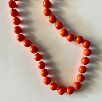 Collar Agatha Naranja bolas