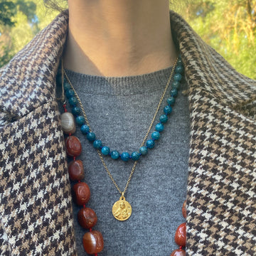 Collar Apatito bolitas cobalto