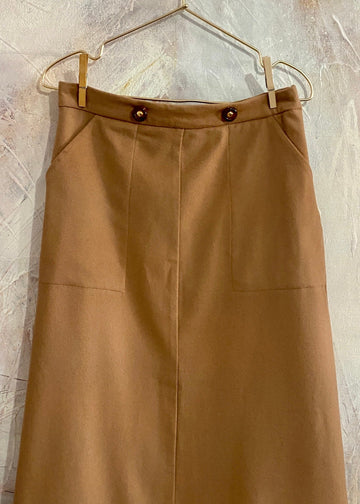 Falda Mirta camel