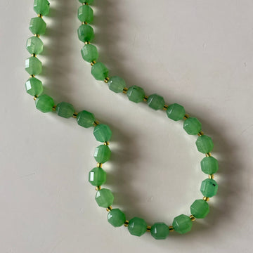 Collar aventurina verde cuadrado