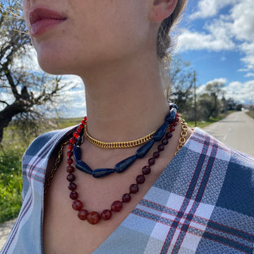 Collar Agatha caramelo