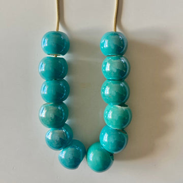 Collar cerámica verde agua