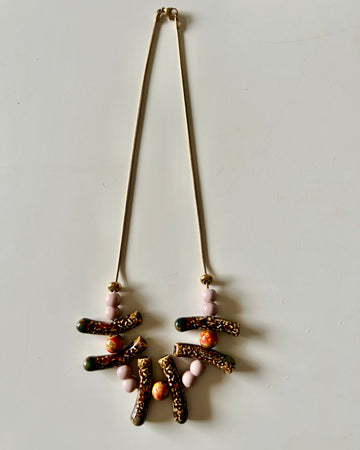 Collar cerámica coral brown