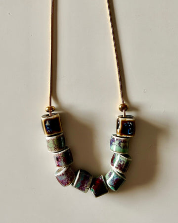 Collar cerámica Duo brown