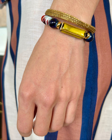 Pulsera cerámica mostaza