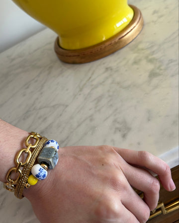 Pulsera cerámica cubo grey