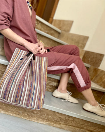 Bolso Amanda Daily rayas brown