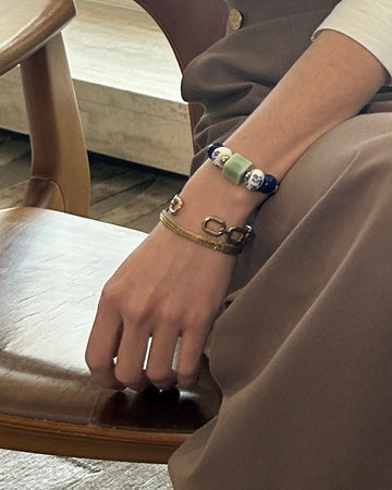 Pulsera cerámica cubo green