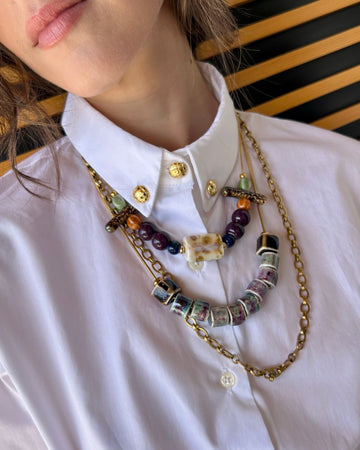 Collar cerámica coral beige
