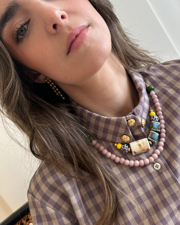 Collar cerámica square beige