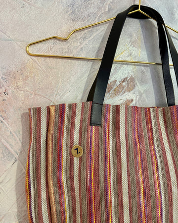 Bolso Amanda Weekend rayas Pink
