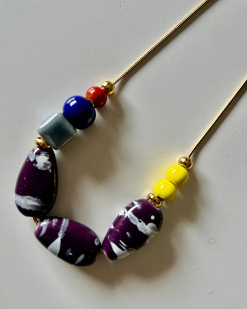 Collar cerámica stone rayas