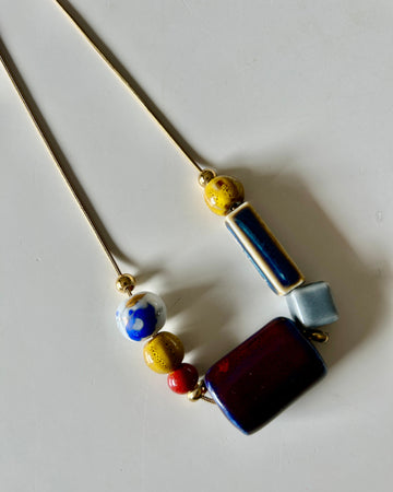 Collar cerámica square berengena
