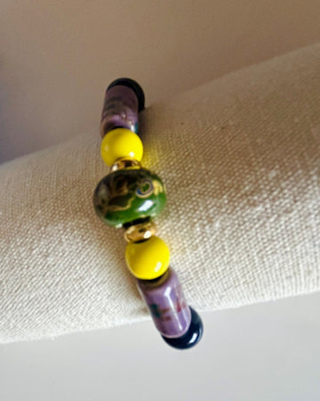 Pulsera cerámica Duo violet