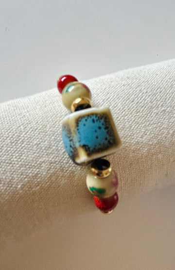 Pulsera cerámica cubo bright blue