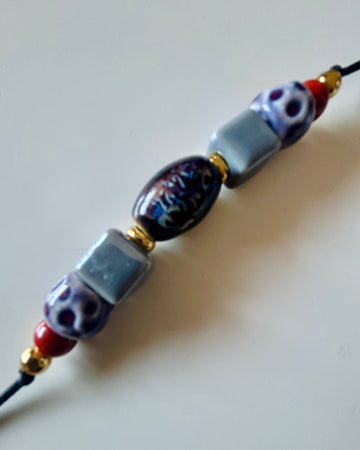 Pulsera cerámica oval blue