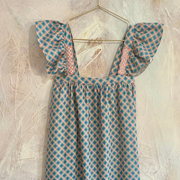 Vestido Inés estrella salmón