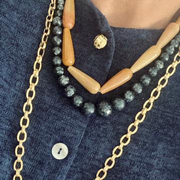 Collar Agatha gris marengo