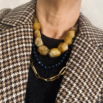 Collar Agatha Carneola Mostaza