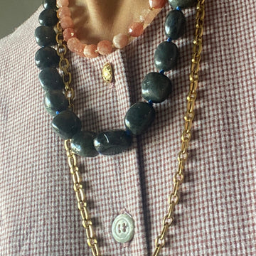 Collar Labradorita Gris