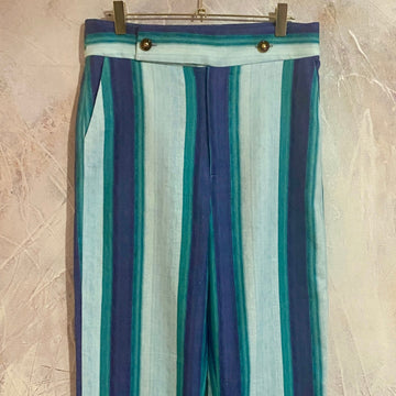 Pantalón May rayas cobalto