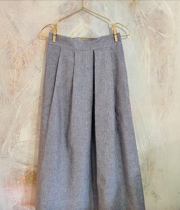 Falda OLIVIA Mini vichy azul