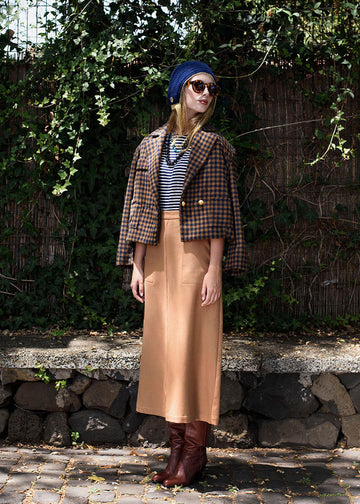 Falda Mirta camel