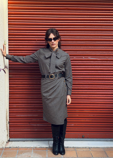 Falda Carmen vichy Kaki