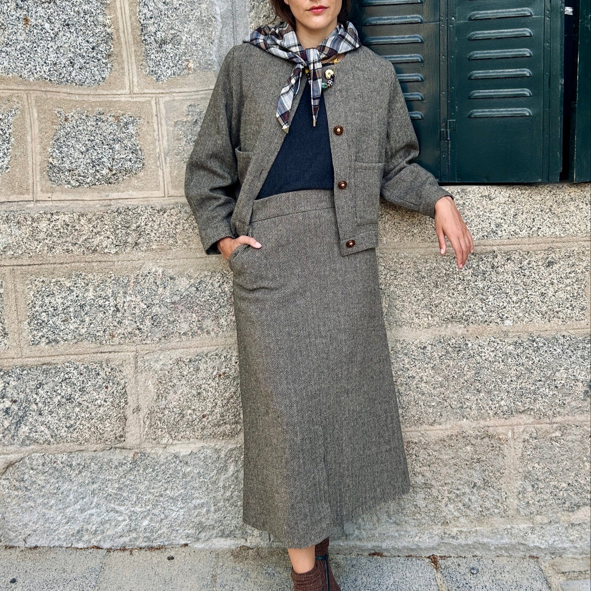 Falda Mirta jaspeada