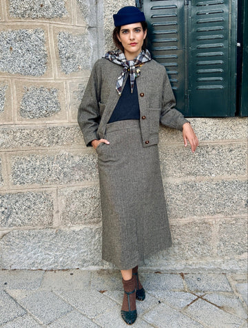 Falda Mirta jaspeada