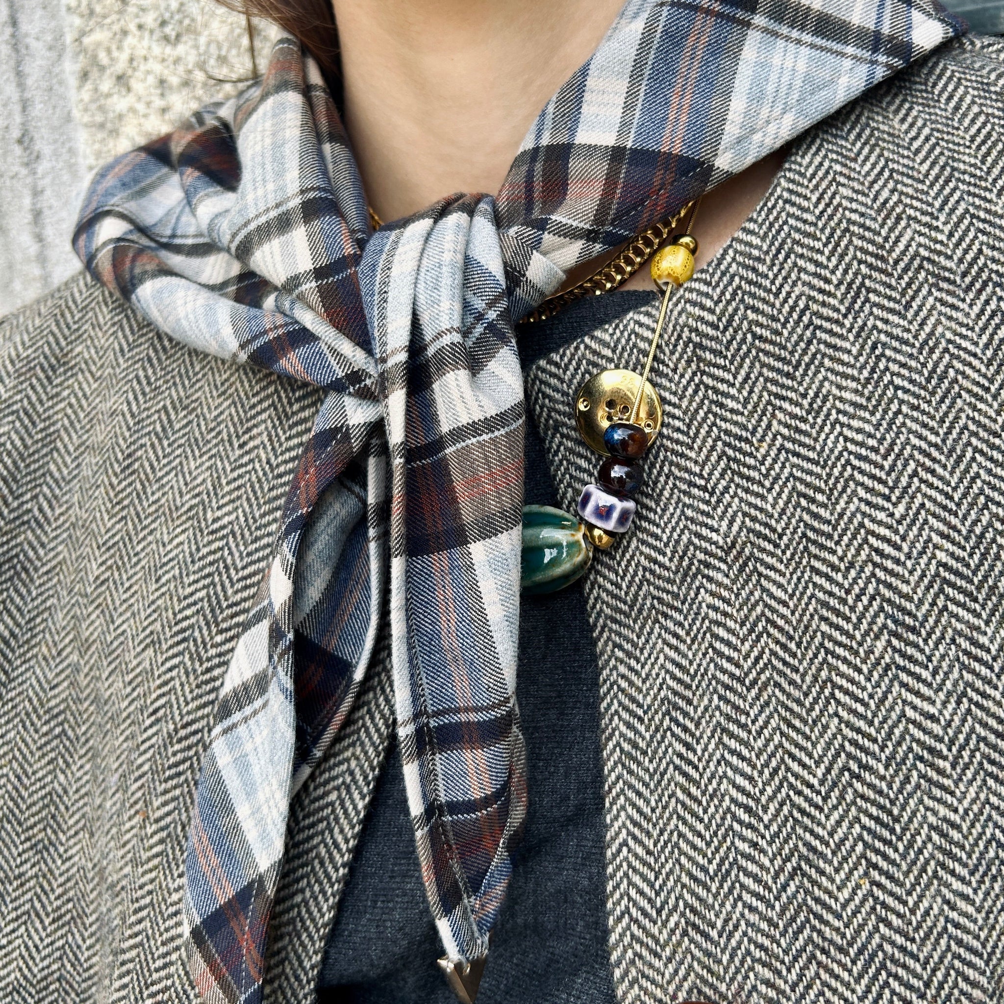 Bandana cuadros azules