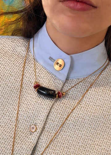 Collar Horizontal Burdeos