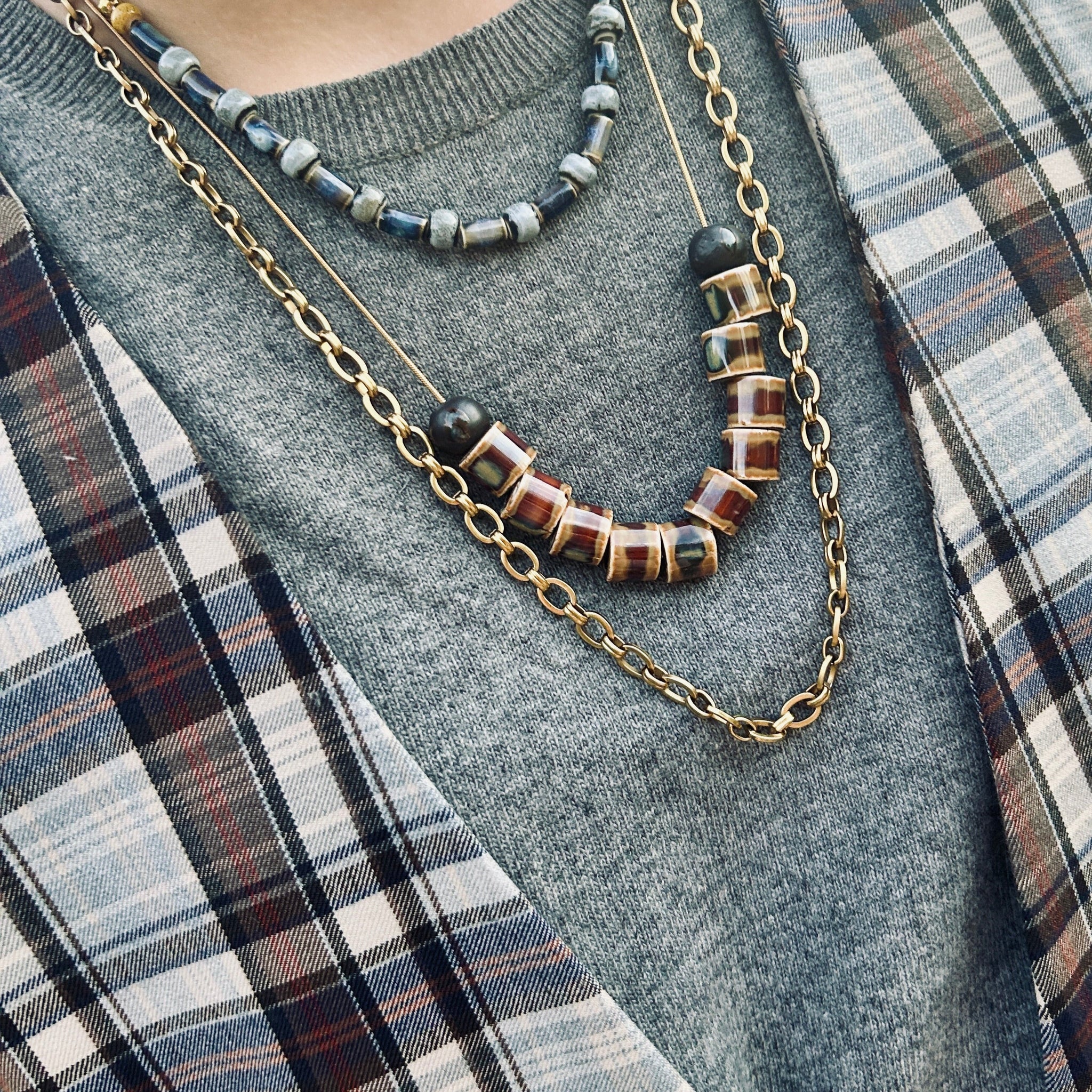 Collar bolitas Duo