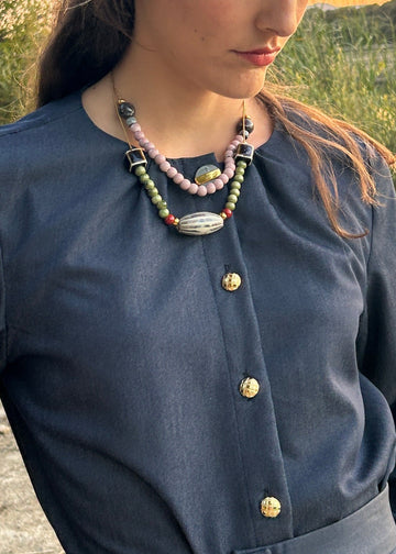 Collar oval blue