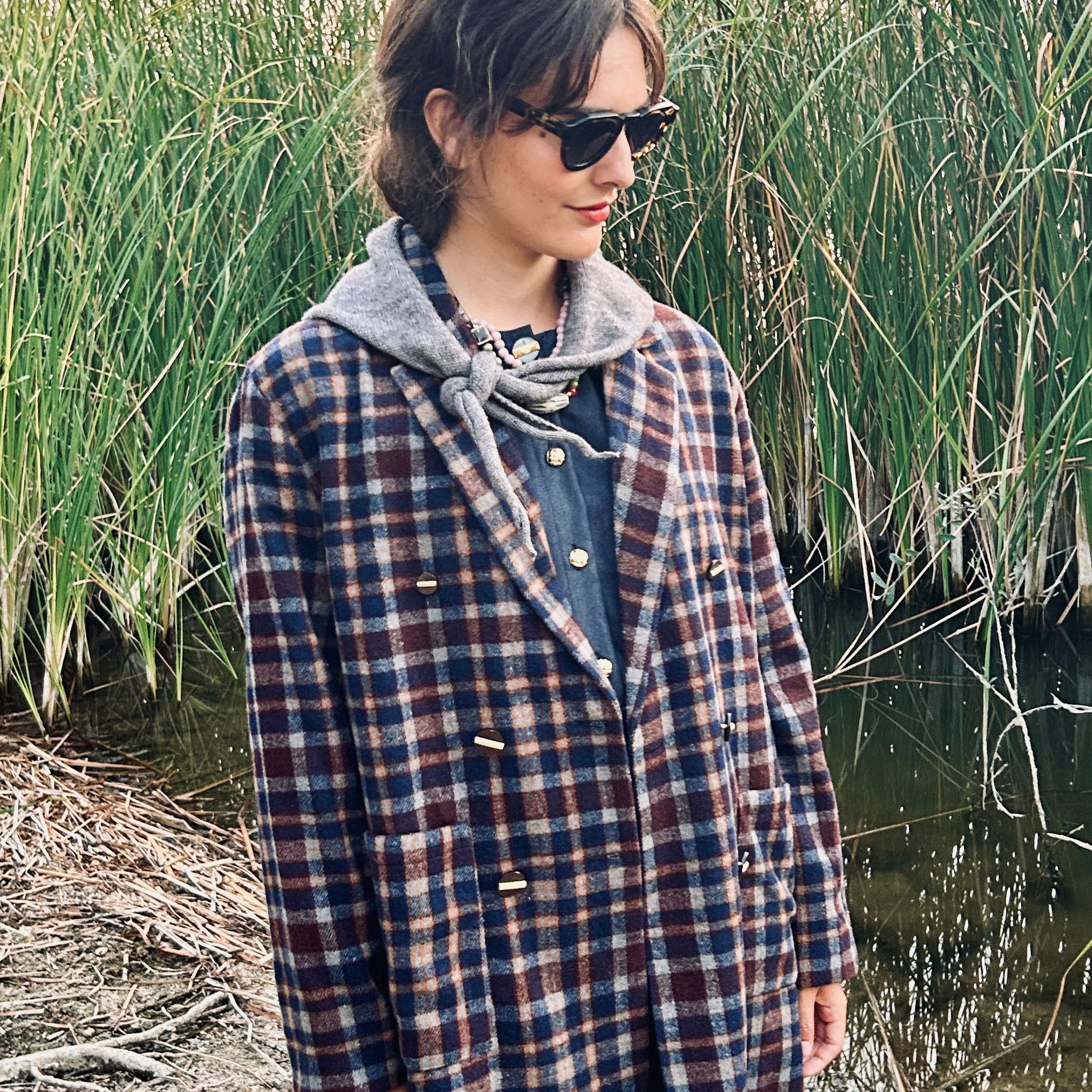 Blazer oversize MAY cuadros