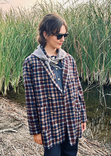 Blazer oversize MAY cuadros