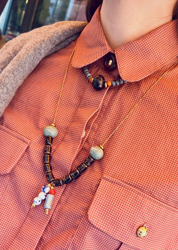 Collar Long 7 Brown