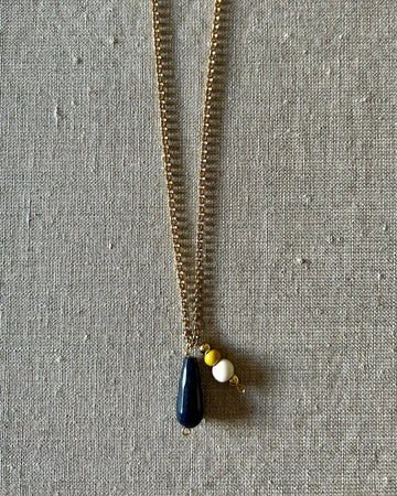 Collar Par Agatha azul marino