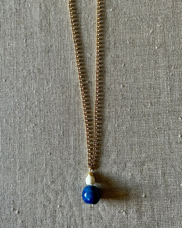 Collar Par cerámica cobalto