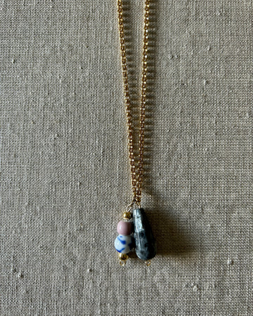 Collar Par Agatha gris