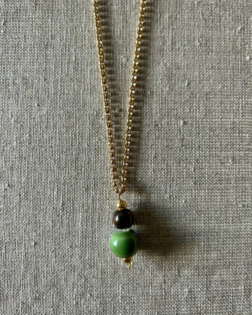 Collar Par cerámica green