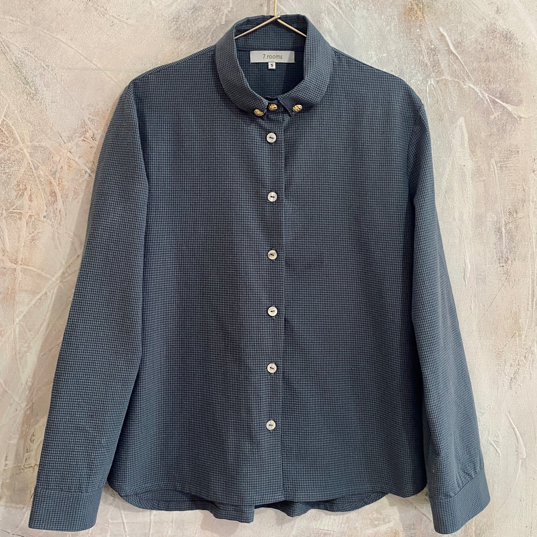 Camisa Berta vichy cobalto