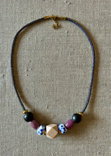 Collar Cord Blue. 07