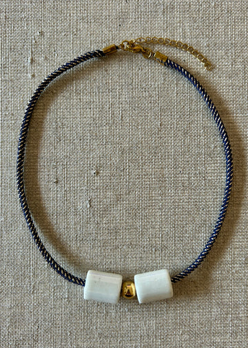 Collar Cord Blue. 08